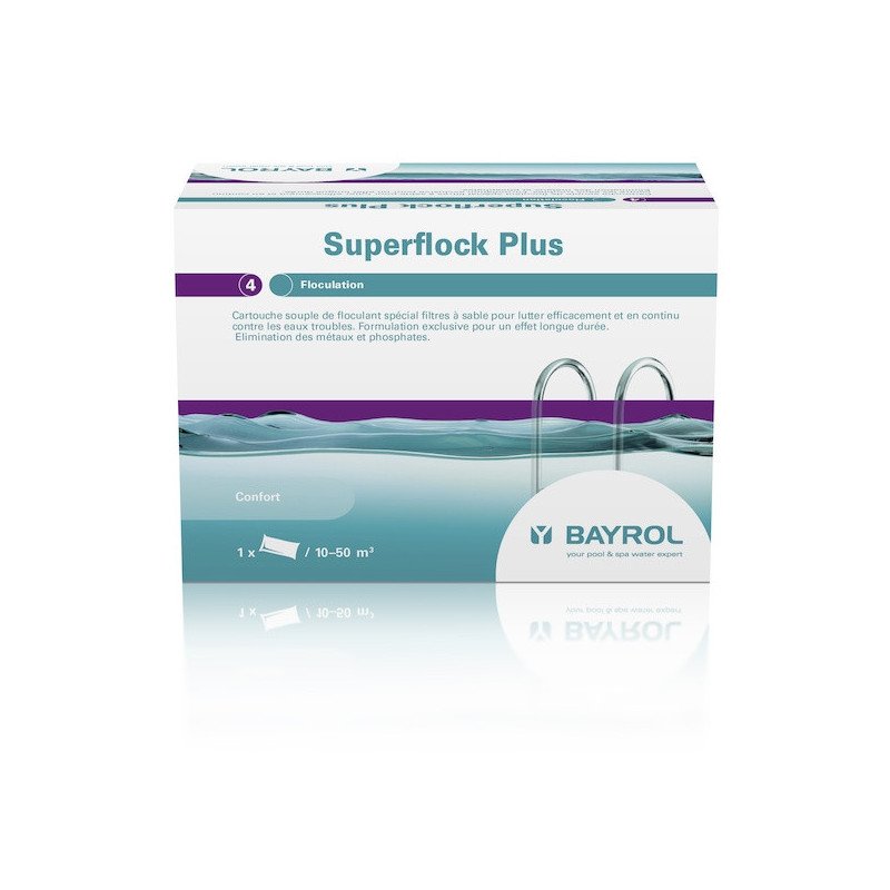 Bayrol Superflock Plus – Floculant en cartouches – 1 kg (8 cartouches)